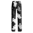 thumbnail image 5 of Satingcolo Pajama Bottoms for Women Halloween Pjs Pants Drawstring Wide Leg Lounge Pants Halloween Printed Sleepwear Trousers S-3XL, 5 of 5