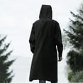 thumbnail image 2 of Cindy's Tape Black Fashion Waterproof Hooded EVA Rain Coat (Unisex M), 2 of 8