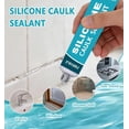 thumbnail image 4 of Silicone Caulk Clear Silicone Sealant Waterproof Stronger Adhesion for Kitchen & Bathroom, Window, Door 0.68 fl.oz * 2 Pack, 4 of 4