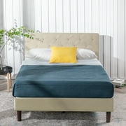 Zinus Shalini 41 Upholstered Platform Bed, Beige, Full