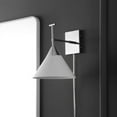 thumbnail image 3 of SAFAVIEH Velezia LED Chrome Metal Wall Sconce with White Shade, 3 of 5