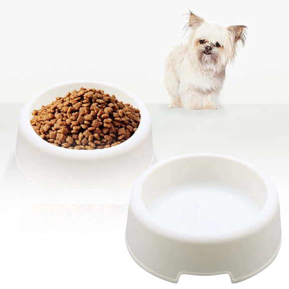 Lightweight Pet Bowls - PP Material, Blue/White Colors & Easy Clean - Feeding Dishes for Cats/Small Dogs in Home/Travel
