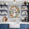 thumbnail image 2 of Hello Spring Kitchen Curtains Window Panels, Farmhouse Floral Eucalyptus Wood Plaid Burlap Insulated Window Treatment Curtain, Grommet Curtains for Bedroom/Living Room/Bathroom, 2 Piece 52"Wx84"L, 2 of 8