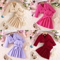 thumbnail image 4 of Chenyin Toddler Baby Girls Halter Dress with Jacket 2 PCS Outfit Newborn Spring Fall Sleeveless Dress and Short Cardigan Coats Set for Girls 6 Months-4 Years, 4 of 9