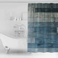 thumbnail image 4 of Small Stall Shower Curtain 36x78 Inch Narrow Half Size Blue Farmhouse Bath Curtains Bathroom Decor Vintage Wooden Country Waterproof Fabric Shower Curtain Set with Hooks 36 Inch, 4 of 6