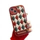 thumbnail image 4 of Retro Red And White Plaid Apple 14 Phone Case Iphone 13 Promax Artificial Leather 11/12 Soft 14 Plus/13x, 4 of 4