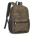 thumbnail image 2 of Camo and Grass Brown Pattern 17" School Backpacks for Teens,Waterproof Oxford Fabric,S-Shape Padded Straps for School,Travel,Hiking,Camping, 2 of 6