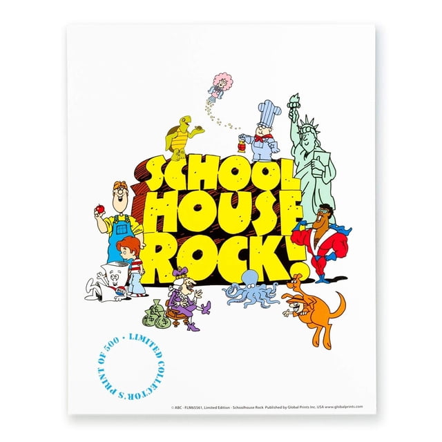 Impresión de póster Global Prints Schoolhouse Rock, edición limitada, 28 x 36 cm