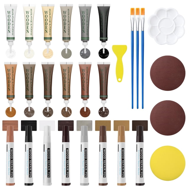 Kit de reparación de madera Oriflame con 12 masillas y 8 marcadores