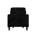 thumbnail image 6 of Home Design Goliad Velvet Armchair with Pocket Spring, Soft Cushions, Clean Lines Design, Black, 6 of 8