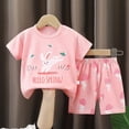 thumbnail image 4 of Newborn Baby Girls Boys Shorts Set Clothes 2pcs Cute Print Short Sleeve T-Shirt Tee Casual Cotton Shorts Outfit with Pockets Kaprioy Infant Girl Clothes, 4 of 4