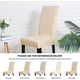 thumbnail image 4 of Nvzi Chair Covers for Dining Room Set of 6 Pack Stretch Beige Chair Slipcovers for Parson Chairs 6 Pieces Washable Removable, 4 of 4