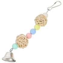 Parrot Chew Toy Cage Toys Bird Small for Cockatiels Parakeet Wooden Foraging Hanging