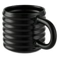 thumbnail image 2 of Mainstays 17oz Ribbed Matte Finish Coffee Mug, Black, 2 of 5
