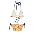 thumbnail image 5 of Suhoaziia Triangle Bikini Sets Hot Tops with Cups Bathing Suits Plus Size Size L,Thanksgiving Maple Leaves Swimming Suits Swimsuits with Twist Front Straps, 5 of 6