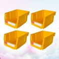 thumbnail image 1 of HEALEEP 4Pcs Firm Yellow Plastic Component Storage Box for Convenient Tool and Small Item Organization, 1 of 8
