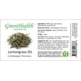 thumbnail image 2 of Lemongrass Essential Oil - 4 fl oz (118 ml) Glass Bottle w/ Cap - 100% Pure Essential Oil by GreenHealth, 2 of 8