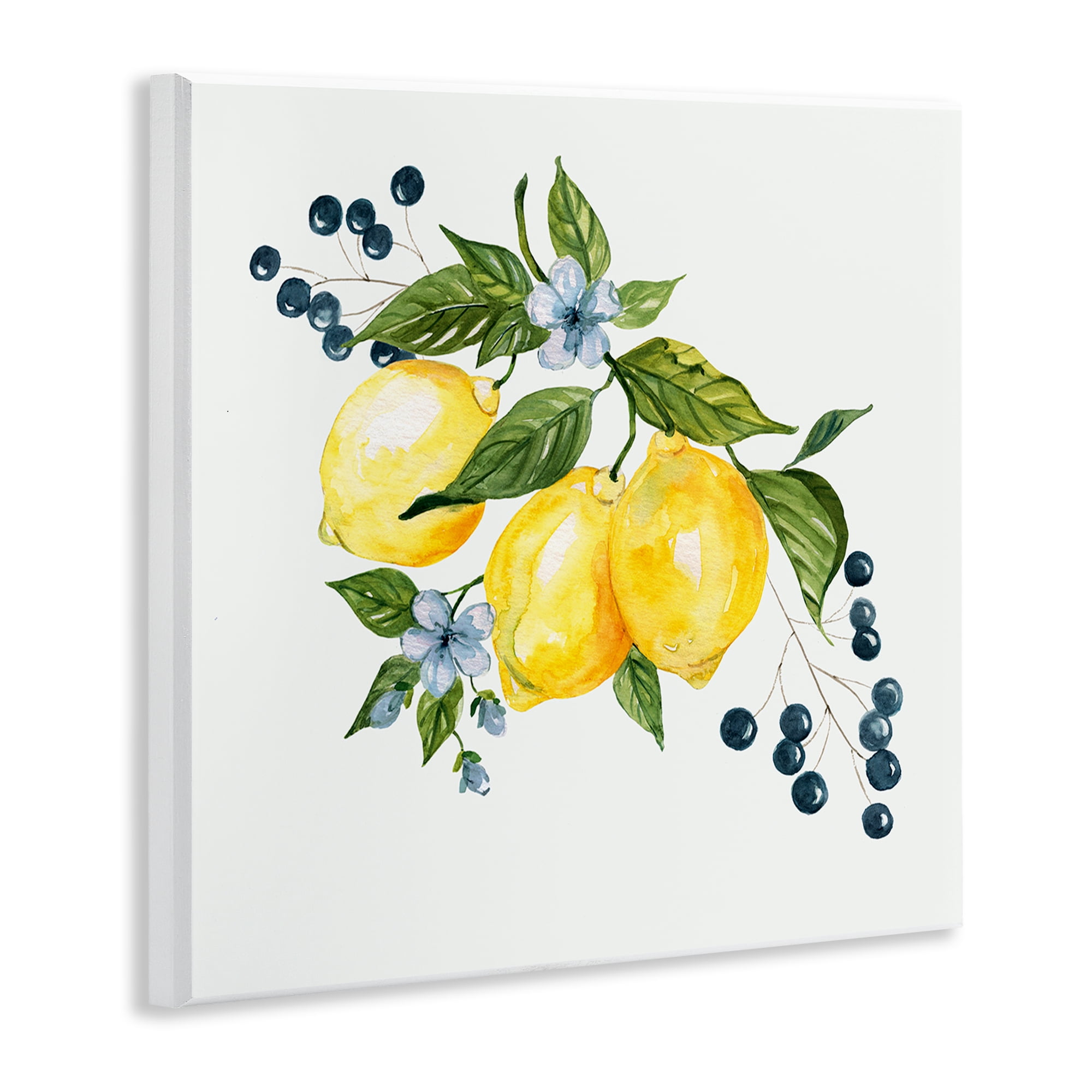 Stupell Industries Lemons with Blossoms & Berries Wall Plaque Art, design by Livi Finn