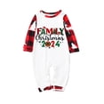 thumbnail image 3 of Penkiiy Family Christmas Pajamas Matching Sets Lounge Home Pjs Long Sleeve Shirts and Plaid Pants Xmas Holiday Pajama Outfits 9 Months White, 3 of 6