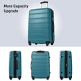 thumbnail image 4 of Oufan Hardshell Luggage Sets 3 Pieces with TSA Lock, Lightweight Luggage Travel Set with Spinner, 24IN+Handbag+Cosmetic Case, Purple, 4 of 6