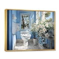 thumbnail image 2 of Designart "Toilet Reflections Bathroom Of II" Bath & Laundry Floater Framed Canvas Print, 2 of 7