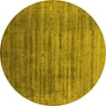 thumbnail image 1 of Ahgly Company Indoor Round Oriental Yellow Industrial Area Rugs, 7' Round, 1 of 4