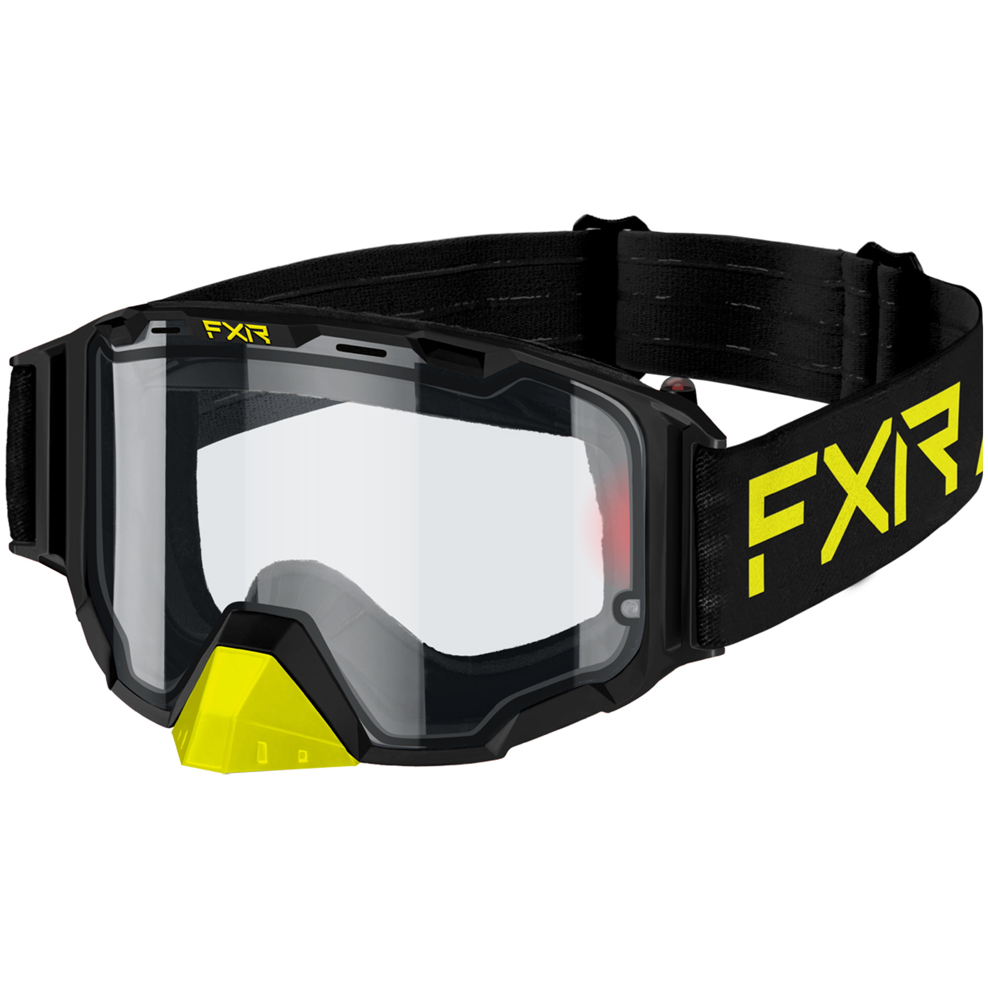 FXR Maverick E-Goggle Impact Resistant Dual Pane Pre-Curved Electric Heated Lens