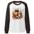 thumbnail image 3 of WEAIXIMIUNG Sweat-Shirt pour Femmes Grande Taille Décontracté Jour de l'Action de Grâce Sans Capuche Col Rond avec Manches Épaules Pull Imprimé, 3 of 3