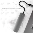 thumbnail image 3 of Tipo-C Convertidor Hub 5 En 1 Aleación De Aluminio Ranura Para Tarjeta De Memoria Tf Portátil 4K Usb 3.0 2.0 Práctico Fácil Operación Dispositivo De Estación De Acoplamiento De Conveniencia Portátil Noticed EL008164-00, 3 of 5