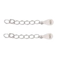 thumbnail image 2 of Pulsera de Plata Esterlina Tobillera Cadena 2x2 Piezas 3cm Sunnimix Extensor de pulsera, 2 of 8