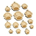 thumbnail image 1 of Fortune Teller Magical Crystal Ball Wood Mini Charms Shapes DIY Craft Jewelry - With Hole - Various Sizes (16pcs), 1 of 7