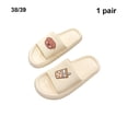 thumbnail image 4 of Minnieouse Zapatilla de plataforma con punta abierta para mujer, elegante y duradera, y gruesa, para hombre, con punta, para verano, para Calzado Blanco 38/39.1, 4 of 6