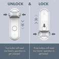 thumbnail image 4 of Childproof Door Lever Lock, Baby Safety Door Handle Lock, Easy to Install and Use 3M VHB Adhesive No Tools or Drill Required (White, 2 Pieces), 4 of 4