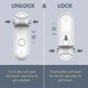 thumbnail image 4 of Childproof Door Lever Lock, Baby Safety Door Handle Lock, Easy to Install and Use 3M VHB Adhesive No Tools or Drill Required (White, 2 Pieces), 4 of 4