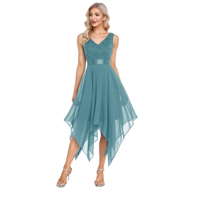 Vestidos Para Mujer , Vestidos de Invitados de Boda, Vestido Erógeno, Vestidos Formales, Vestidos de Noche, Cuello en V, Sin Mangas, Vestido de Fiesta Para Discoteca Odeerbi ODB149136