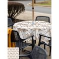 thumbnail image 5 of Outdoor Tablecloth with Umbrella Hole for Patio/Picnic/Party/Camping, Light Brown Palm Tree Waterproof Table Cloth Square Cover Washable, Summer Tropical Tree Coastal Beach (60"x 60"), 5 of 9