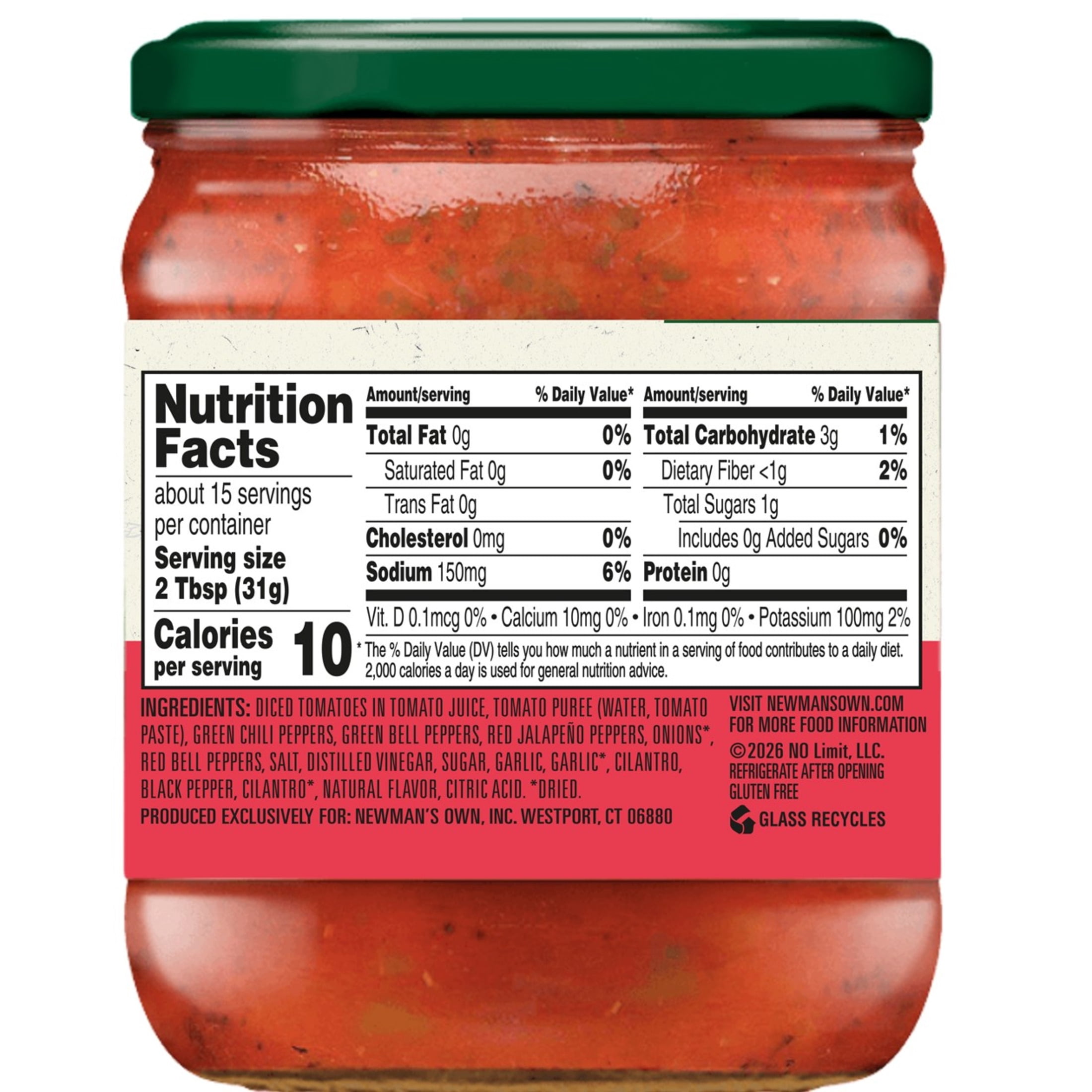 (3 pack) Newman's Own Chunky Medium Salsa, 16 oz