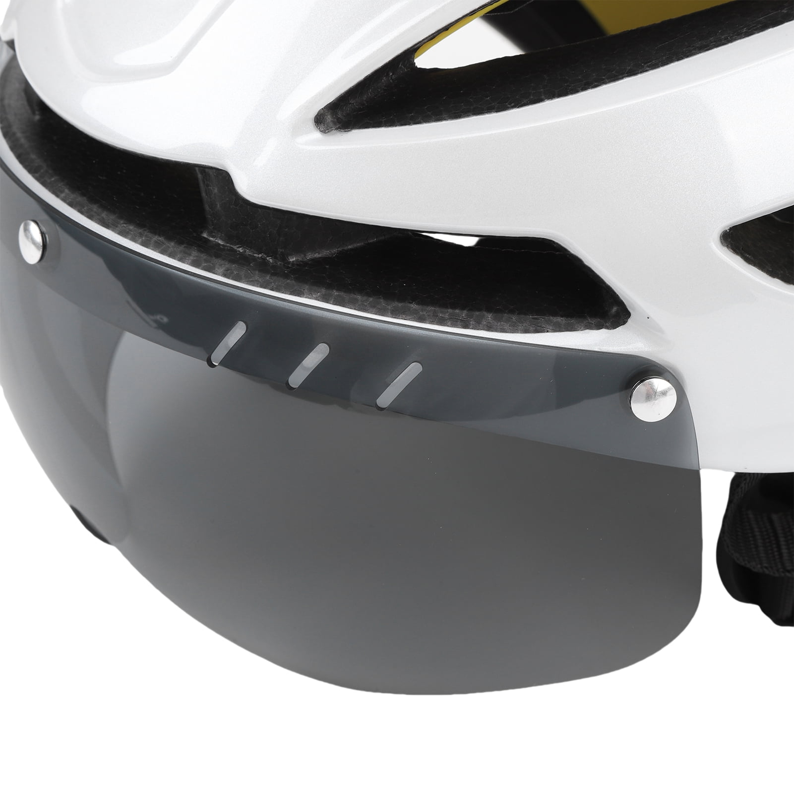 YAHHU MIPS Technology Adult Cycling Bike Helmet with Rechargeable LED Light and Magnetic Goggles for Mountain Road Bicycle Riding White Large Size (11.8 inches / 30 cm)
