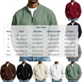 thumbnail image 4 of Oversized Sweatshirt for Men Solid Color Stand Up Collar Half Zip Long Sleeve Sweatshirt Base Layer Outerwear Casual Pullover for Any Occasion, 4 of 8