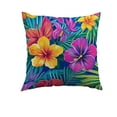 thumbnail image 3 of Tuvgenk Waterproof Outdoor Throw Pillow Cover 18x18 for Courtyard Chair, Summer Vibrant Floral Cushion Case for Balcony, 3 of 6
