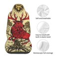 thumbnail image 5 of Honeii Mythical Red Stag Illustration Print Car Seat Covers 2 Pieces, Full Set Universal Seat Covers for Cars, Waterproof Auto Seat Protectors, 5 of 7