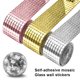 thumbnail image 5 of Kenally 1 rollo de pegatina de pared de fibra de vidrio, repuesto autoadhesivo, decoración decorativa anticorrosiva para el hogar, KTV, centro Materiales de construcción Oro Kenally TO010147-02, 5 of 6