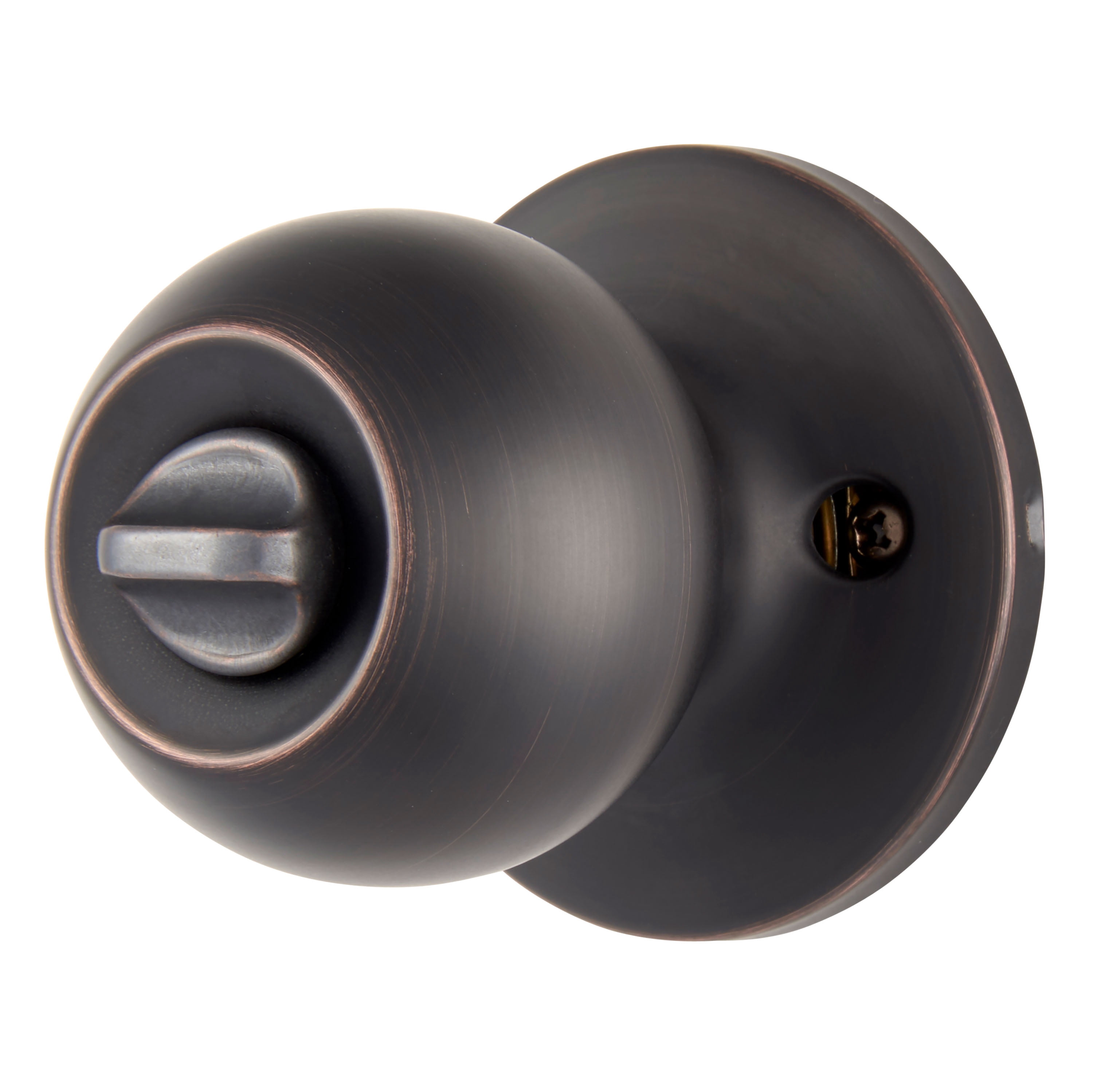 (4 pack) Brinks Privacy Bed/Bath Ball Style Doorknob, Tuscan Bronze Finish