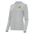 thumbnail image 2 of Women's-Antigua  Heather Gray William Byron Daybreak Quarter-Zip Pullover Hoodie, 2 of 3