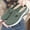 Green, variant on Women Knit Mules Summer Trendy Closed Toe Breathable Comfortable Backless Sneakers Lightweight Soft Sole Mesh Slides for Walking Gray 7.5