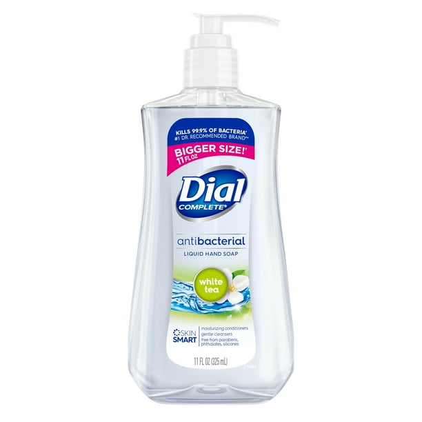 Dial Complete Antibacterial Liquid Hand Soap, White Tea, 11 fl oz