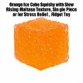 thumbnail image 2 of Orange Ice Cube Squishy with Slow Rising Texture, Single Piece, for Relaxation, Squeeze Toy, 2 of 3