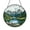 Acrylic 3.5 Inch, variant on Mountain Reflection Stained Glass Suncatcher Window Hanging, Scenic River and Snow-Capped Peaks Round Glass Art Panel, Nature Landscape Window Decor, Decorative Hanging Ornament for Home