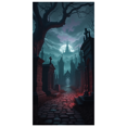 thumbnail image 1 of Gothic Design Halloween Banner Spooky Graveyard Full Moon Haunted Backdrop for Halloween Party Decoration Night Event, 1 of 5
