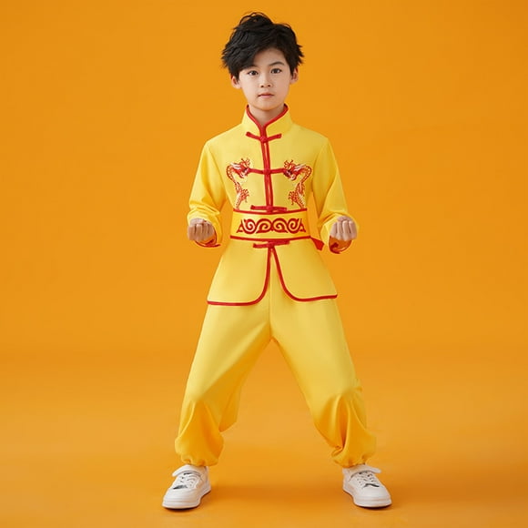 WEAIXIMIUNG Baby Stuff for Newborns Boys Girls Chinese Suit Training Uniformss Traditional Arts Wing Chun Outfits 120